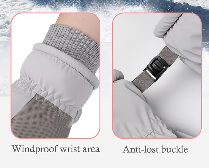 Eohak Winter Ski Mittens for Women Men - Warm Water-repellent Snow Mittens for Cold Weather - Image 3